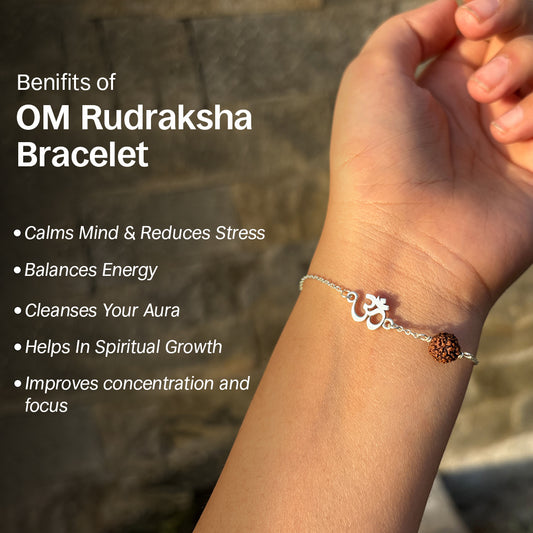 Divine Om Rudraksha Bracelet