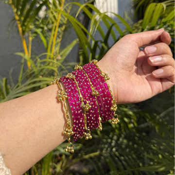 12 Bangles Set With Ghungroo Bangles