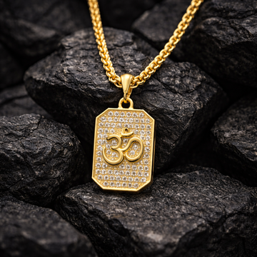 Omkara Diamond Studded Pendant