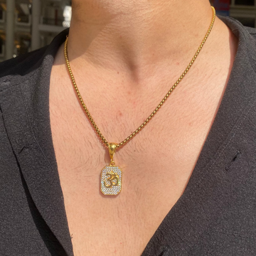 Omkara Diamond Studded Pendant
